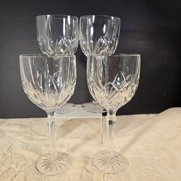 water glass and wine glass Greek Taverna Stemless Wine Glass Set – 4-Piece Set